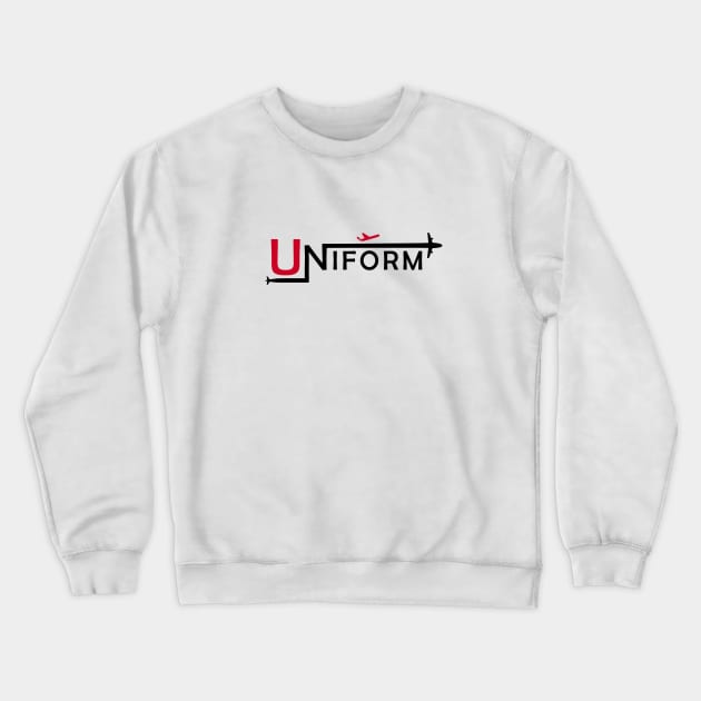UNIFORM Aviation Phonetic Alphabet Pilot Airplane Crewneck Sweatshirt by For HerHim
